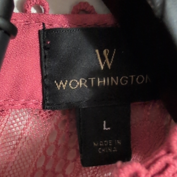 Worthington Sleeveless Lace Blouse in Dusty Rose - Picture 8 of 8